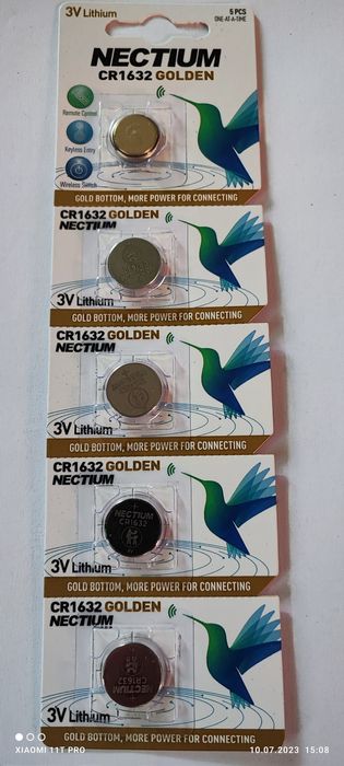 Батарейка Nectium cr1632, cr 2032 3V, 27A 12v, 23A 12V