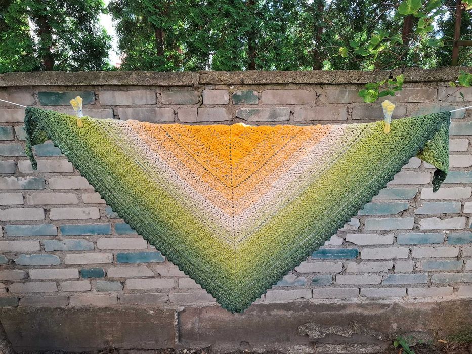 Chusta szydełkowa rękodzieło handmade