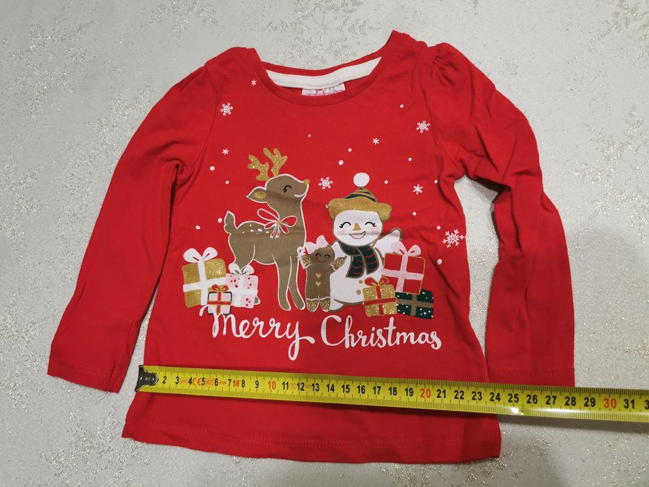 Bluzka świąteczna dziewczynka 80