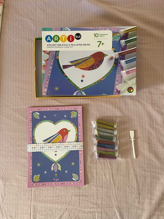Kit de quadros com purpurinas Arti Bul (Oxybul) – 10 cartões, 7+