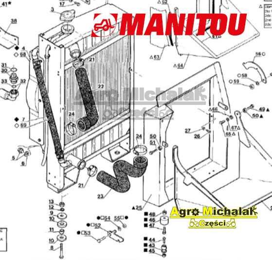 Chłodnica manitou MLT629, MLT633-120, MLT730, MT845, MT940, MT1233