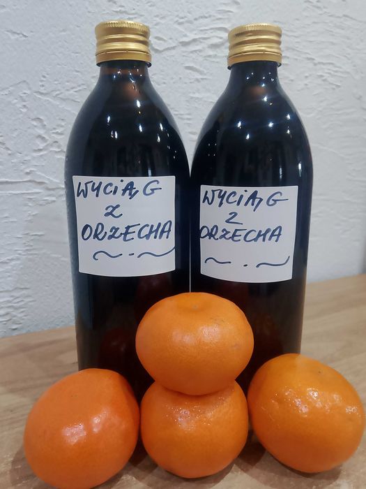 ORZECH WŁOSKI WYCIĄG.ORZECHÓWKA z zielonych orzechów bez cukru 500 ml.