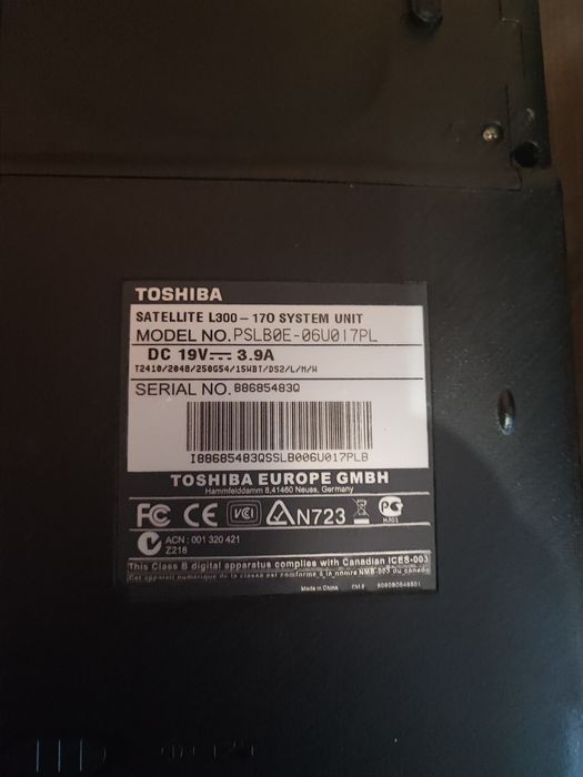 Ноутбук   Тошиба