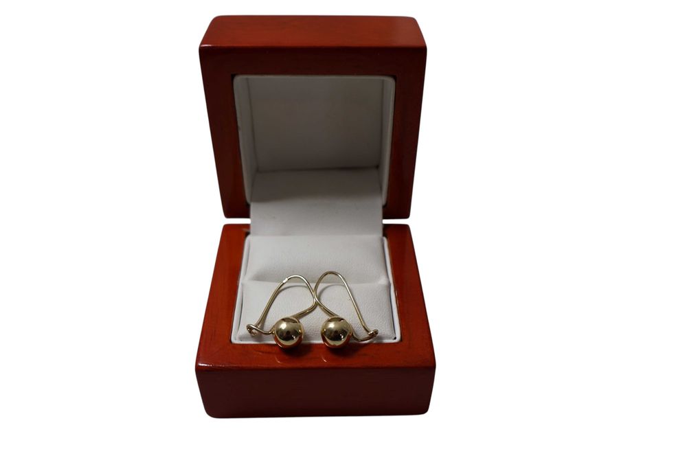 wspaniałe złote kolczyki  1,98G 585