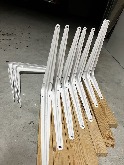 10 Suportes/esquadros branco 350x300