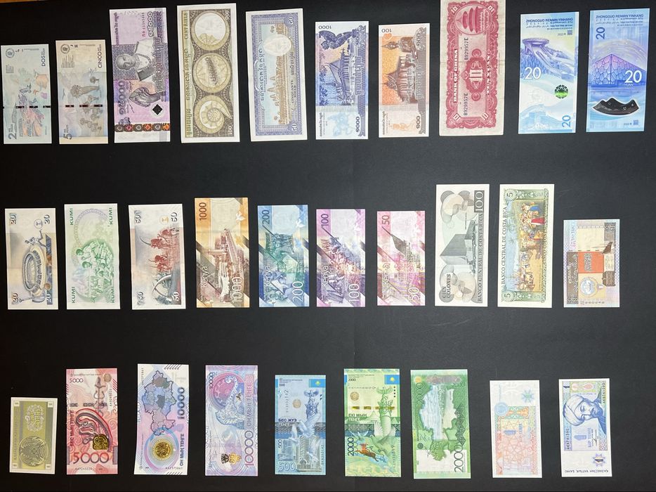 Банкноти, купюри, гроші різних країн світу від 10 грн