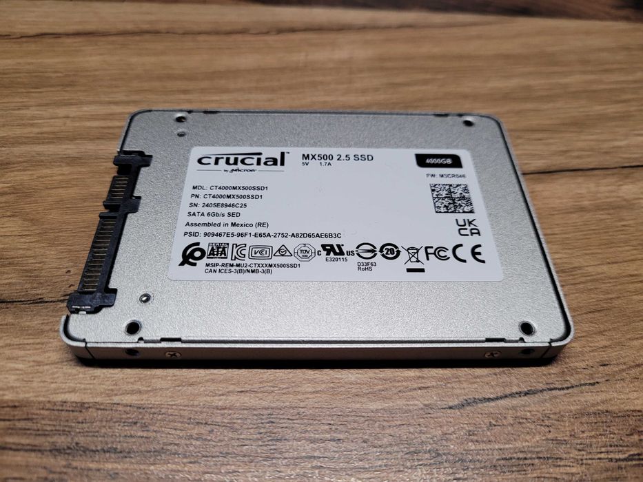 Dysk SSD Crucial MX500 4 TB SATA III 2,5" Game Drive Kinhank Super Console X5 PRO