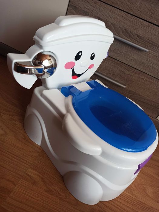 Śpiewający Nocnik ze Spłuczką "3w1" grający biały niebieski