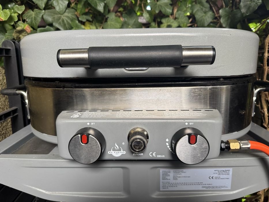 Turystyczny grill gazowy El Fuego Franklin żeliwny + gratis