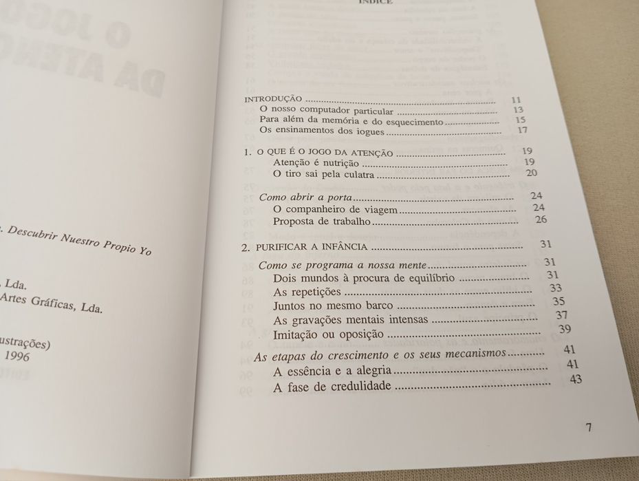 Livro O jogo da atenção