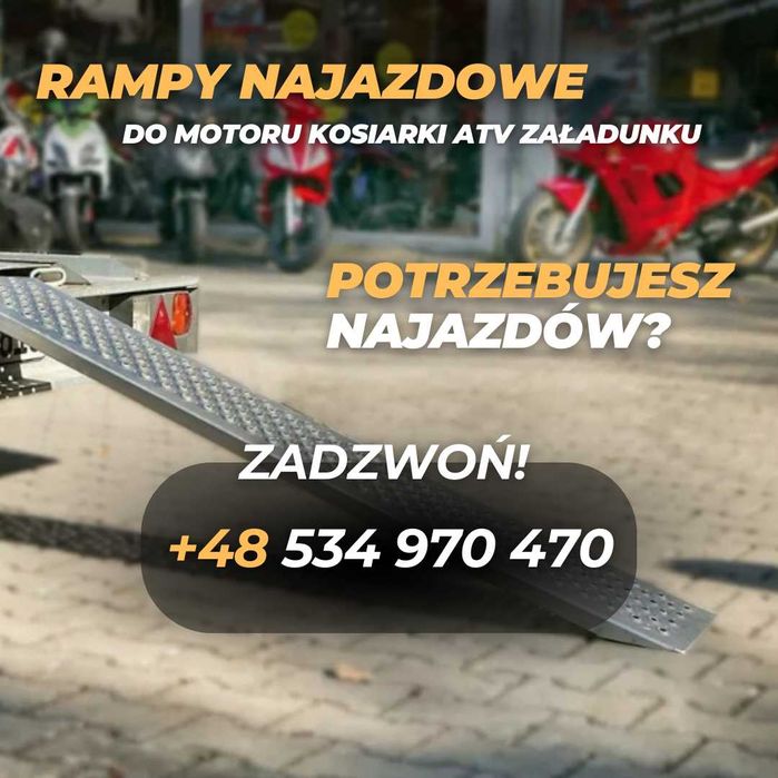 najazdy samochodowe rampy najazdy do przyczepki Quada Kosiarki Nowe!