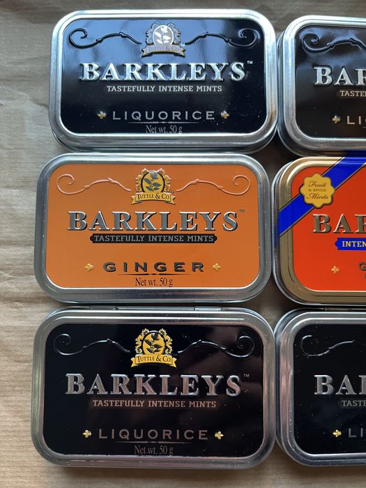 Жестяные коробки от конфет Barkleys
