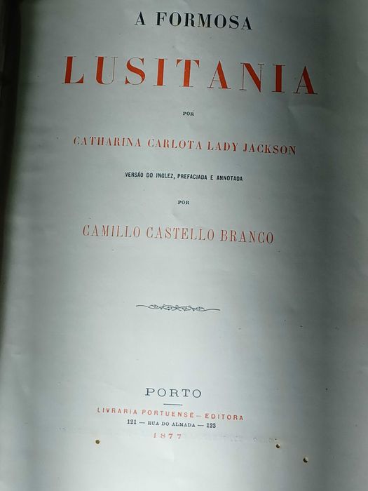 LIVRO RARO A FORMOSA LUSITANIA