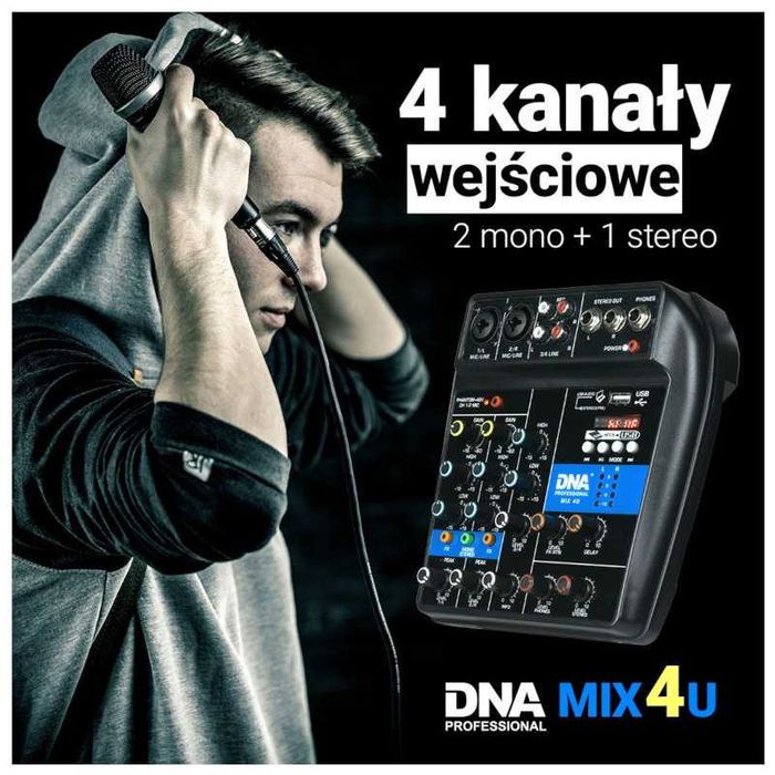 DNA MIX 4U mikser audio USB MP3 Bluetooth