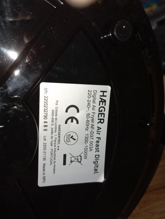 Haeger airfryer como nova