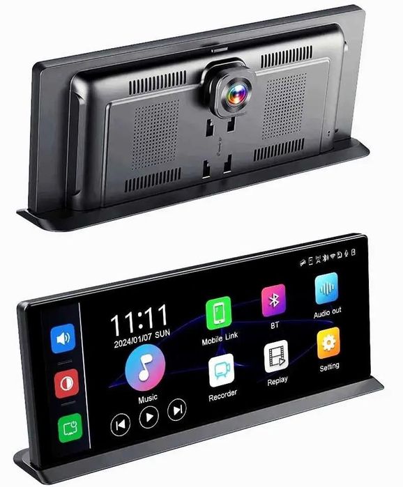 Бездротовий екран Carplay з 4К відеореєстратором  і камерою заднього виду