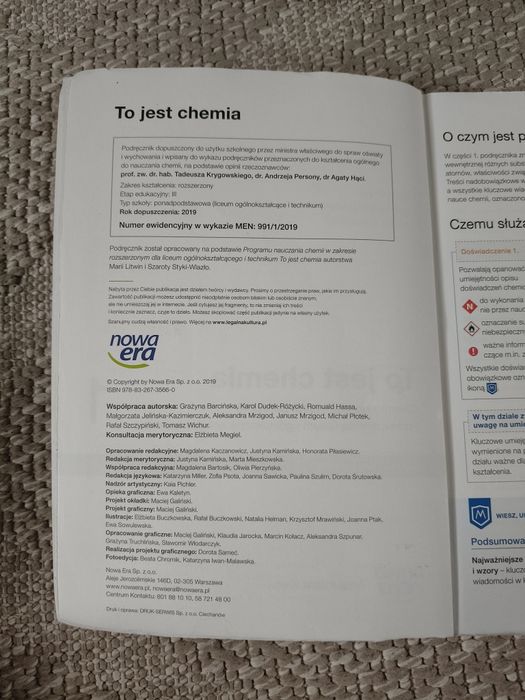 To jest chemia 1 zakres rozszerzony