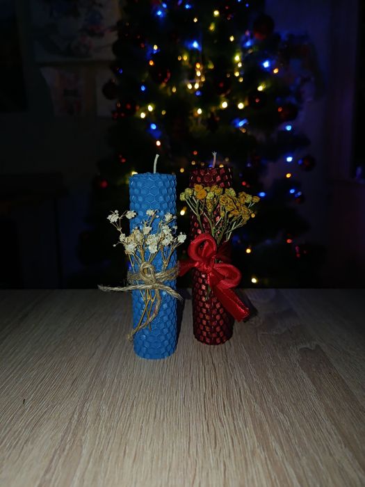 Свічки з вощини ручної роботи