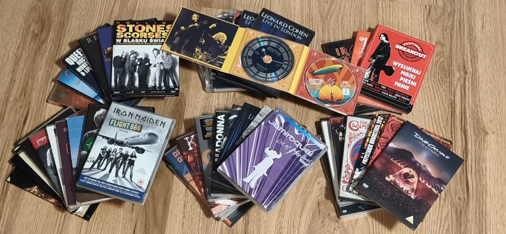 Kolekcja płyt DVD live, koncerty (43 sztuk)