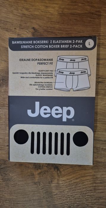 Jeep Spirit bokserki meskie dwupak idealnie dopasowane rozmiar L