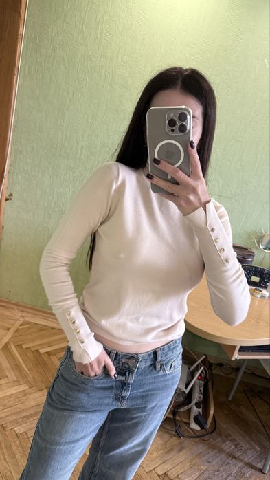 Молочна бежева кофта зара Zara s