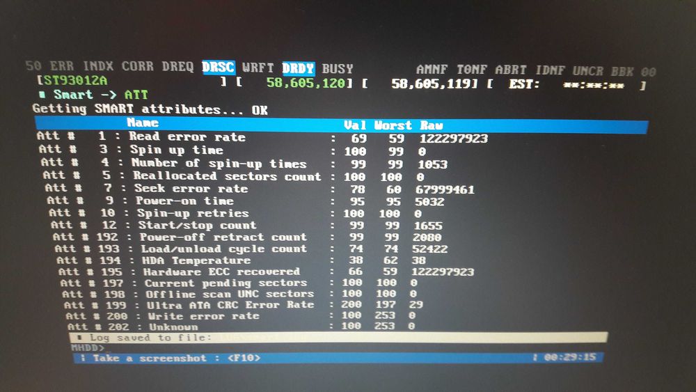 Dysk Seagate Momentus ST93012A 30GB ATA/IDE 2,5” Stan IDEALNY
