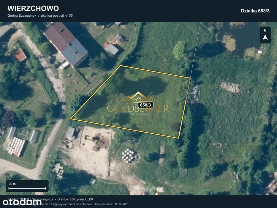 Działka blisko jeziora I 1501 m² - Widok 2