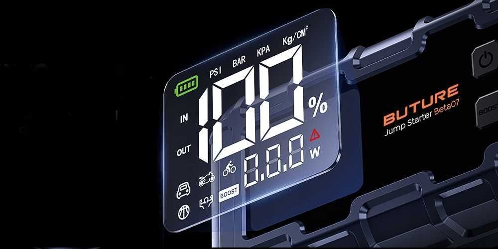 Mocny Powerbank Starter Booster Kompresor Urządzenie rozruchowe 6000A