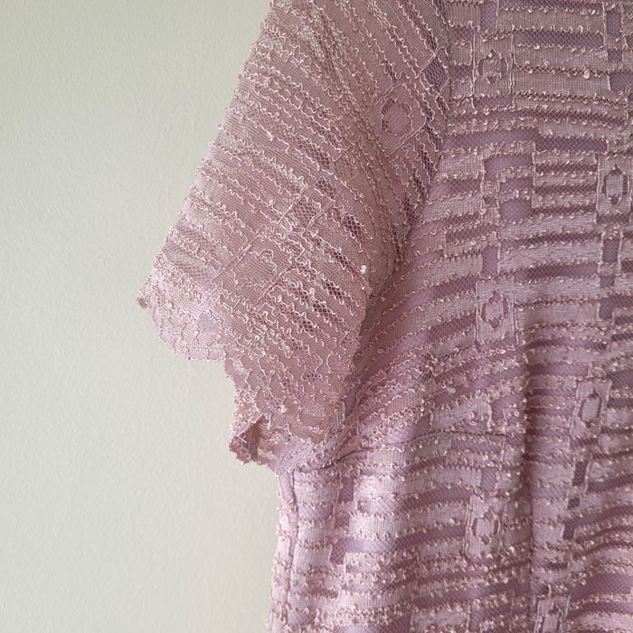 Sukienka elegancka pudrowy róż r.46 komunia wesele