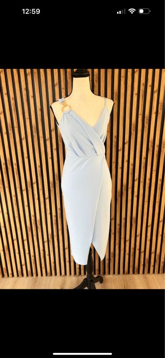 Elegancka sukienka wieczorowa turkusowa