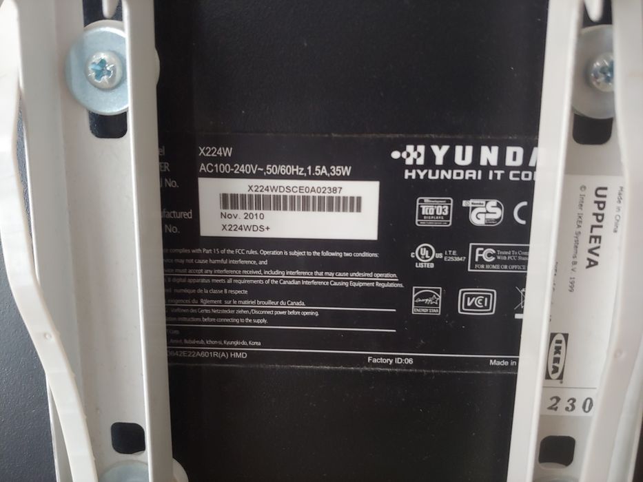 Monitor Hyundai X224W 22"