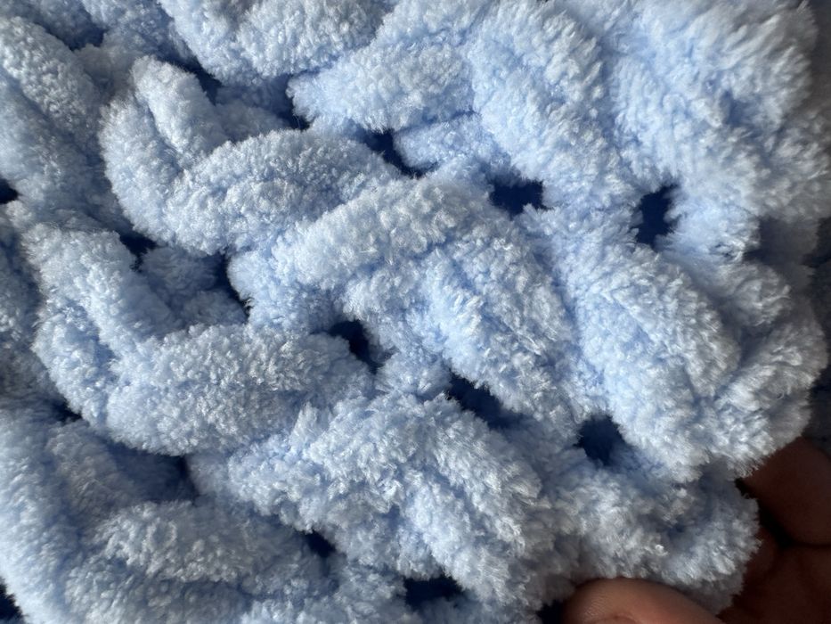 Плед дитячий голубого та білого кольору