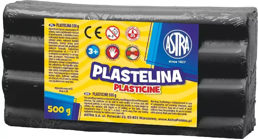 Plastelina czarna (500 g). Astra