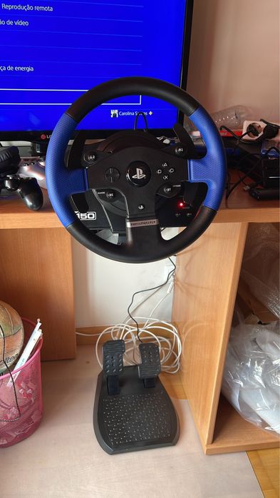 Volante e pedais para playstation