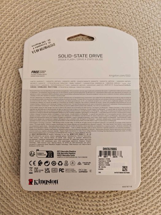 Dysk SSD NVMe M.2 2TB Kingston NV3 PCIe 4.0 Nowy, paragon
