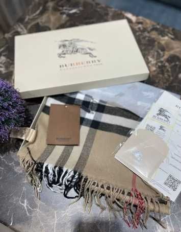 Шарф Burberry Палантин Барберри ШАРФ Барберрі в клітинку беж