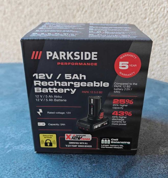 Akumulator 12 V / 5 Ah PARKSIDE B2 z funkcją Cell Balancing