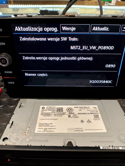 Volkswagen VW MIB2 Delphi Radio Odblokowane Car Play Android Auto