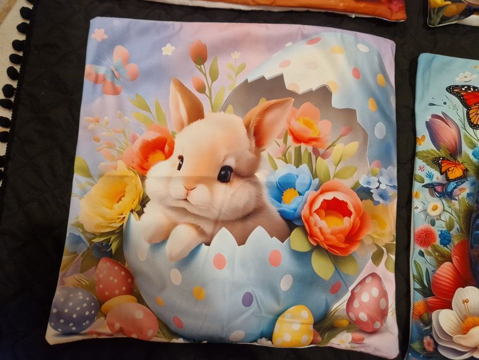4 poszewki wielkanocne 45×45 nowe