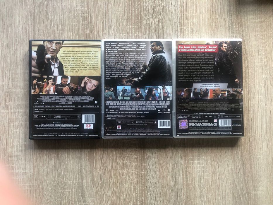 Sprzedam filmy dvd Uprowadzona 1-3