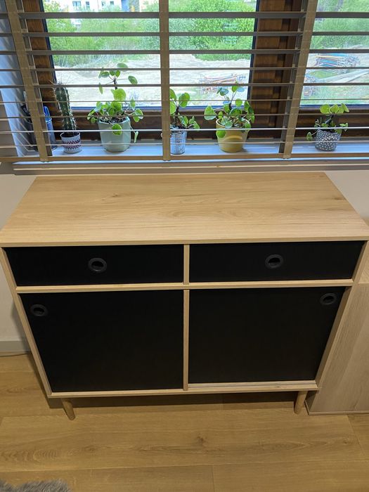 Komoda młodzieżowa Bonami jak Ikea jasny dąb + czarny