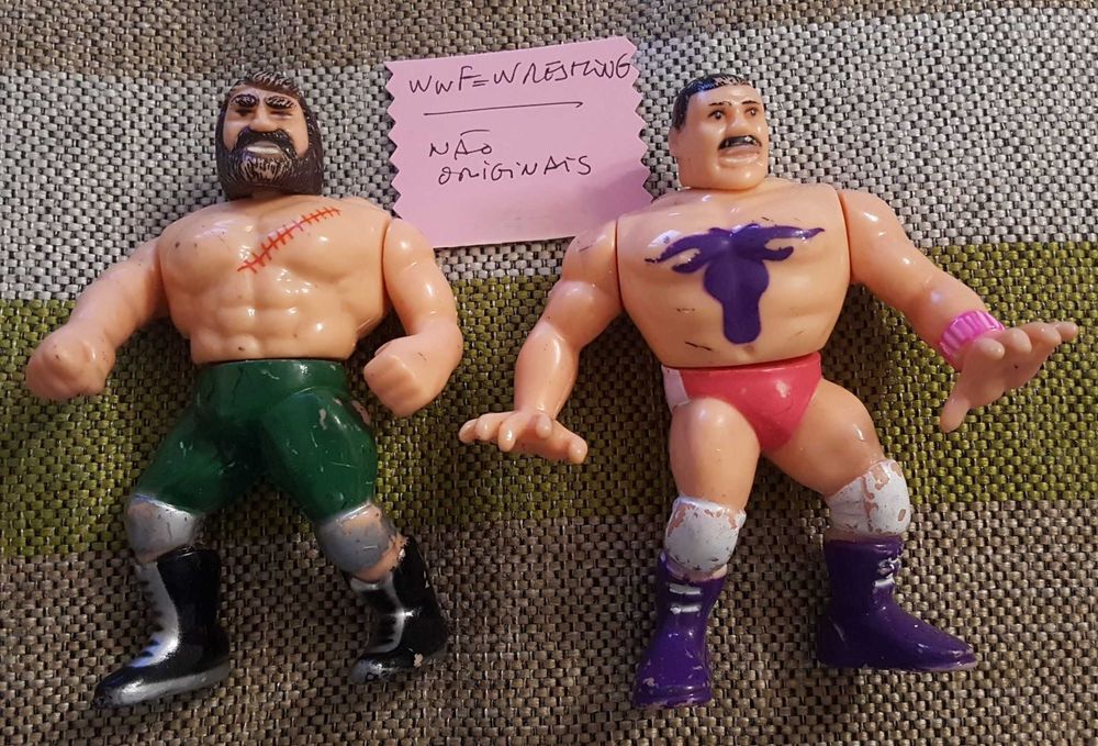 WWF Wrestking Wrestlemania  - Duas RARAS Figuras não originais Anos 80