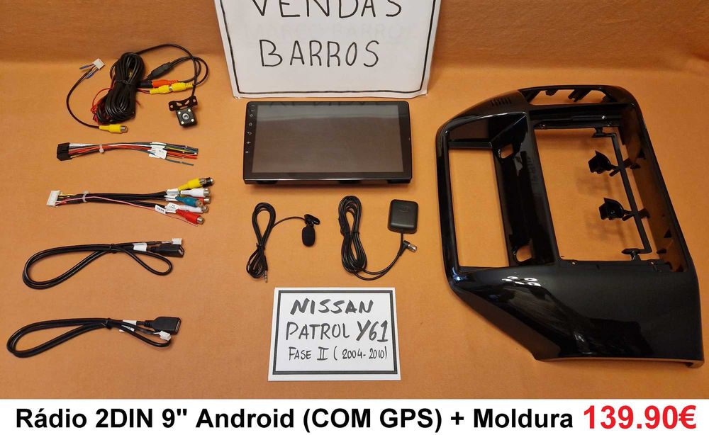 Rádio 2DIN 9" • NISSAN Patrol (1997 a 2010) • Android [4+32GB] Y61 GR