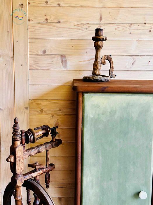 OBNIŻKA CEN !Ręcznie malowana, zielona komoda, szafka na buty, wysyłka