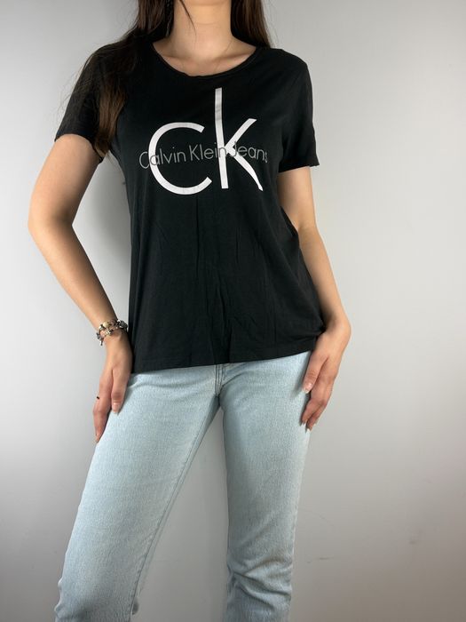 Czarny tshirt bluzka bawełniana Ck Calvin Klein rozmiar M