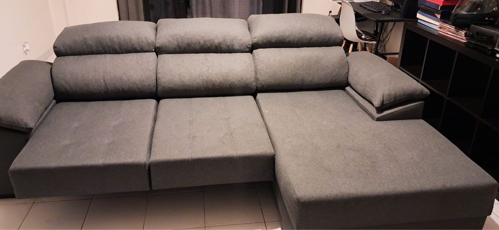 Sofá cinzento com 6meses de uso