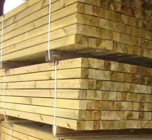 Kantówka sosnowa impregnowana ciśnieniowo słupek belka 7x7x240cm