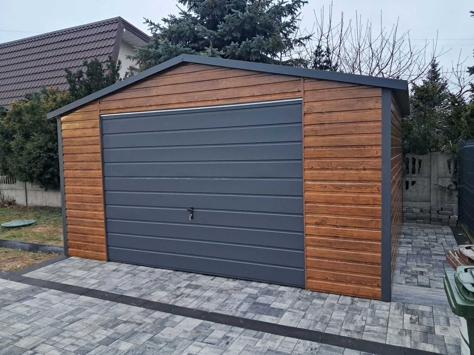 Garaż blaszany 4x5 . Wzmocniony PROFILAMI. Producent SZYBKA REALIZACJA