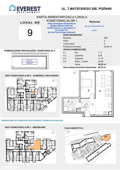 2-pokojowe mieszkanie 45,83 m² z OGRODEM - Piątkowo GOTOWE DO ODBIORU - Widok 5