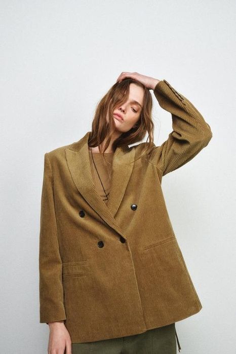 Вельветовий блейзер Zara оверсайз